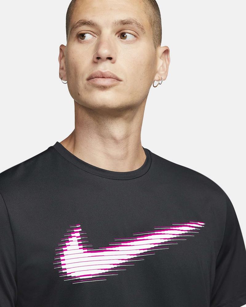 Black Pink Nike Pro Dri-FIT Tops | UPHDX9386