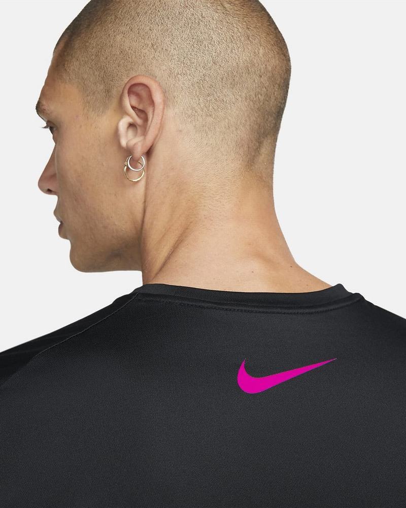 Black Pink Nike Pro Dri-FIT Tops | UPHDX9386