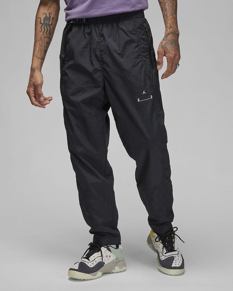 Black White Nike Jordan 23 Engineered Pants | POIZG8540