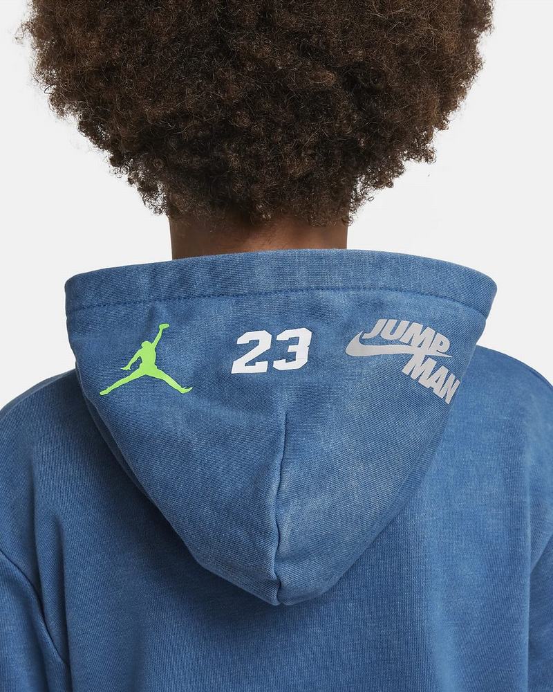 Dark Blue Nike Jordan Jumpman Hoodie | QXLUF8925