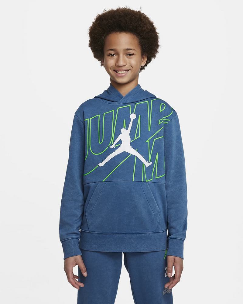 Dark Blue Nike Jordan Jumpman Hoodie | QXLUF8925