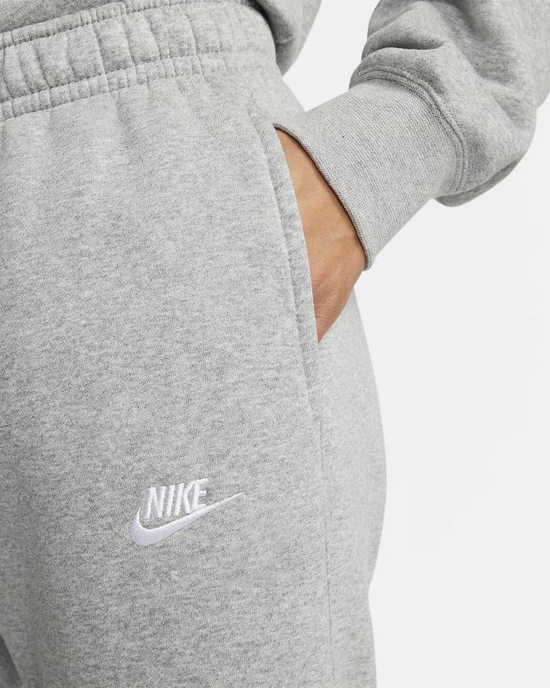 Dark Grey Silver White Nike Club Fleece Jogger | ZDROS2476