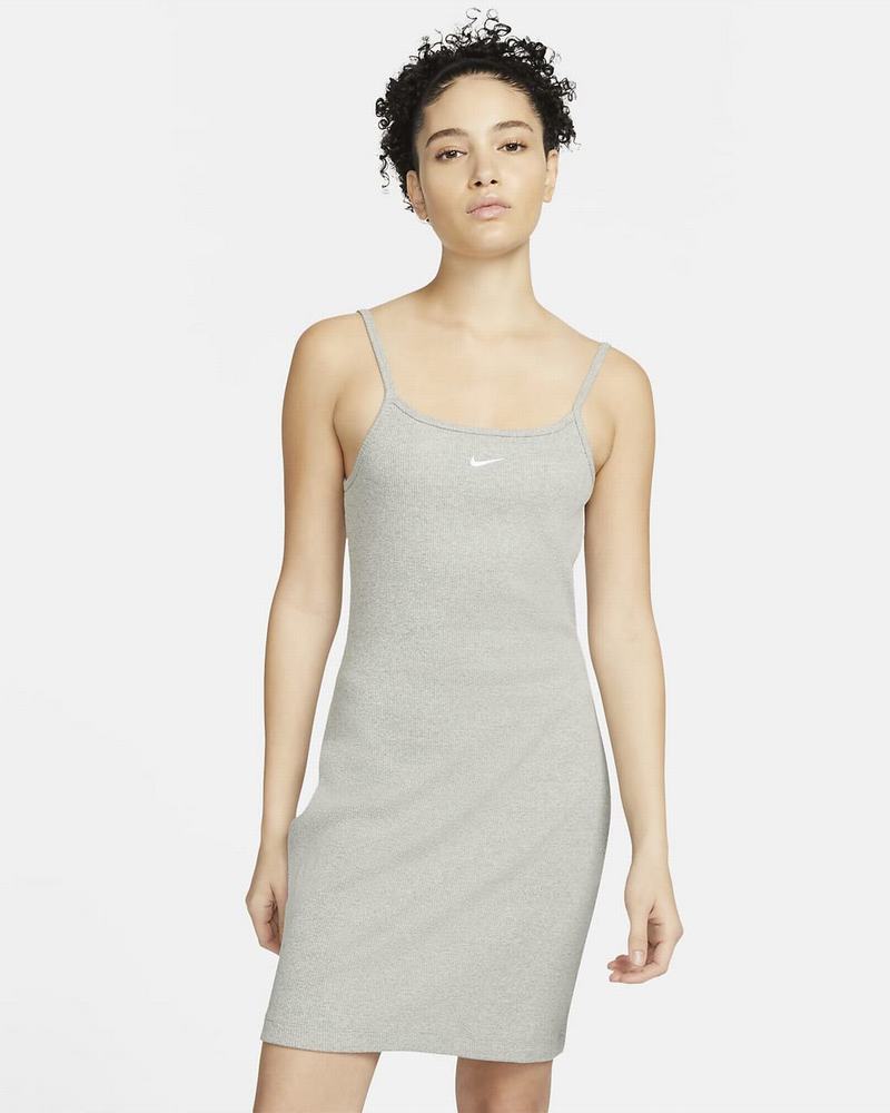 Dark Grey White Nike Essential Dress | BTMHU2305