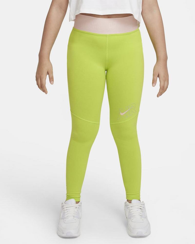 Green Olive Nike Air Essentials Leggings | ZMGPO1468