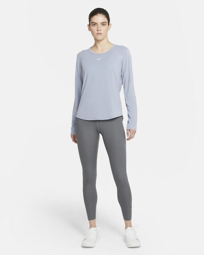 Light Blue Nike Dri-FIT UV One Luxe Long Sleeve | USWHN5812