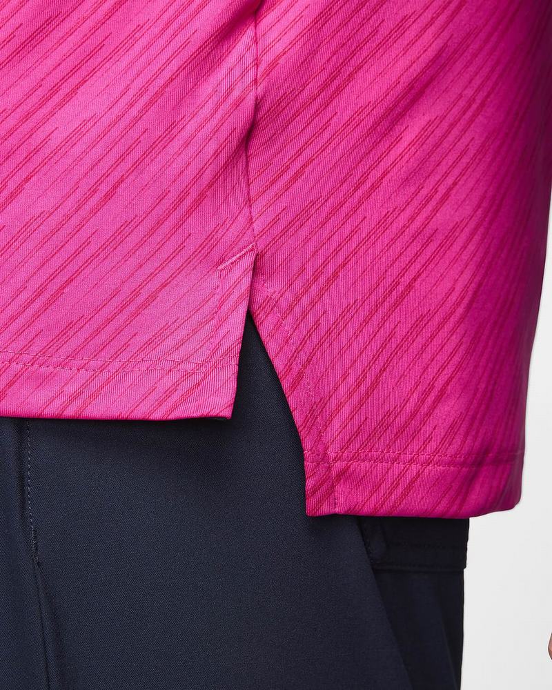 Pink Black Nike Dri-FIT Vapor Polo Shirts | RLKTG2860