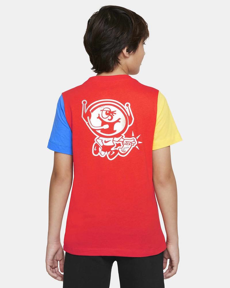 Red Yellow Light Blue Nike T Shirts | LPDWO5046