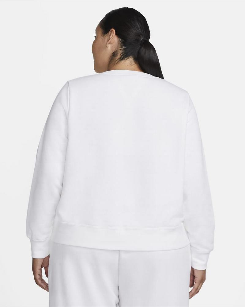 White Black Nike Club Fleece Sweatshirts | ZKNPF4762