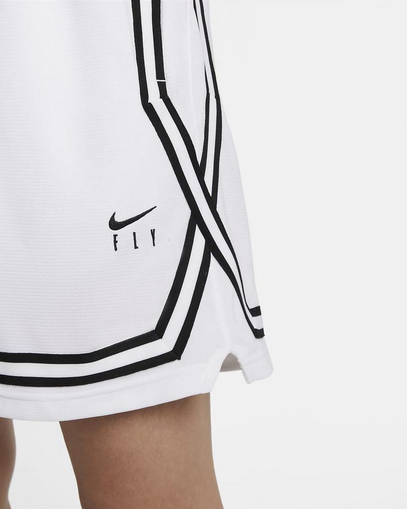 White Black Nike Fly Crossover Shorts | FNYEO5836