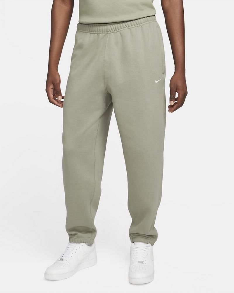 White Nike Solo Swoosh Pants | XUASC5328
