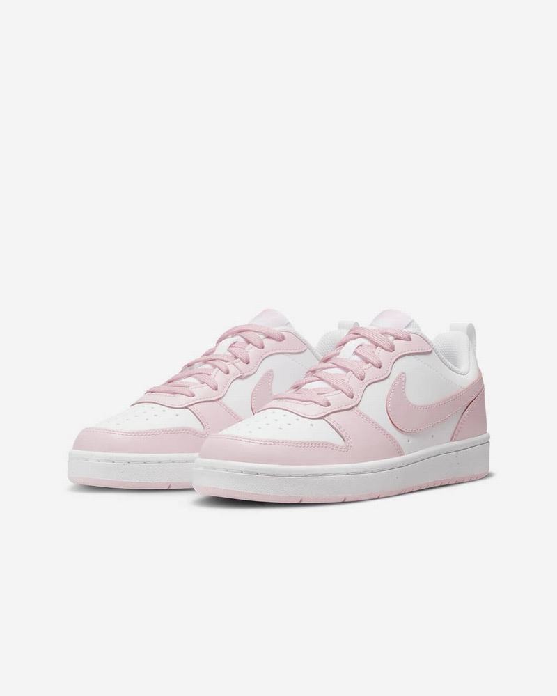 White Pink Nike Court Borough Low 2 SE Training Shoes | XYLFK0681