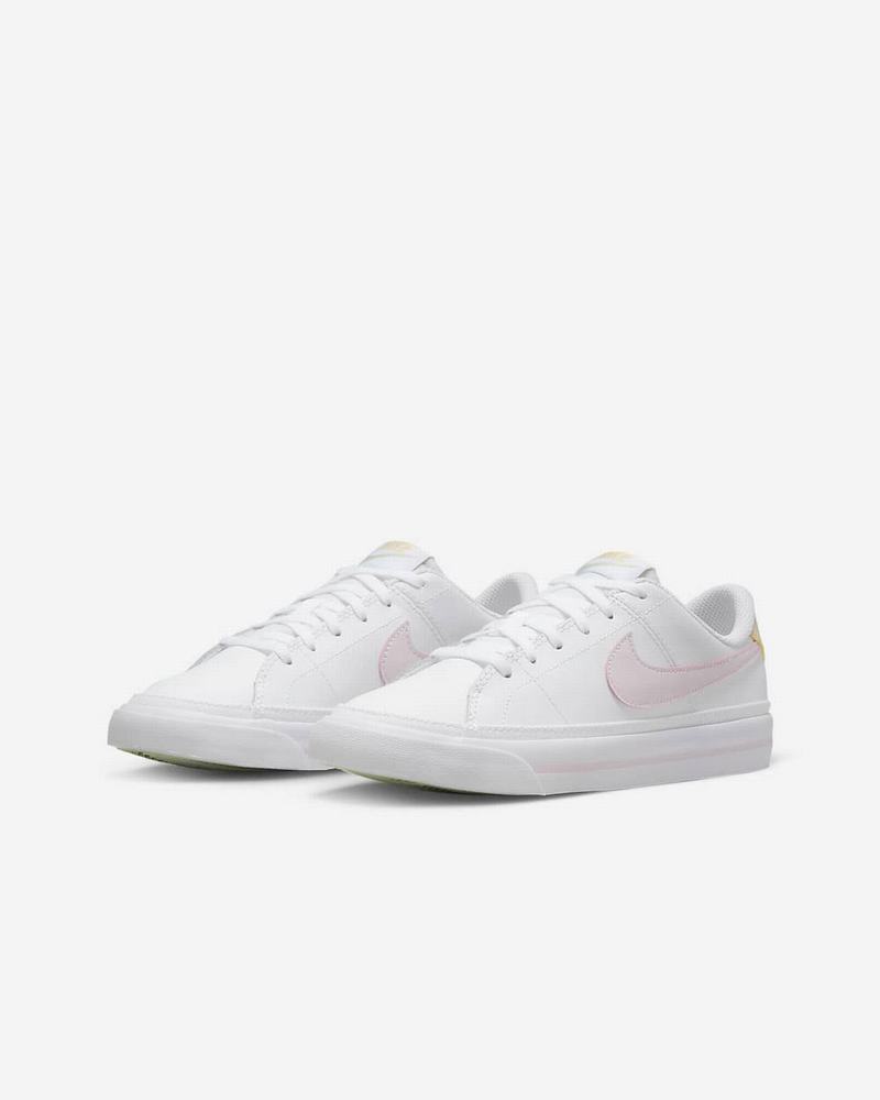 White Pink Nike Court Legacy Training Shoes | DWCNH5637