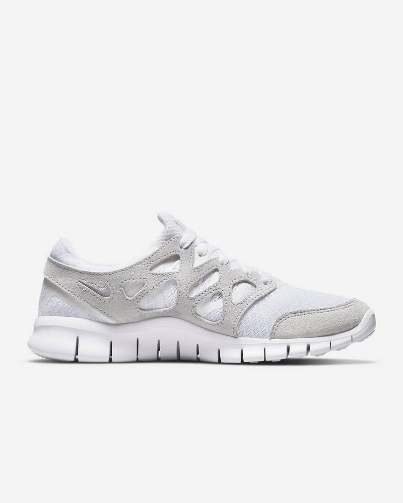 White Platinum White Nike Free Run 2 Tennis Shoes | HMFAV3157