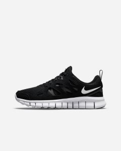 Black Dark Grey White Nike Free Run 2 Training Shoes | GQNHY7452