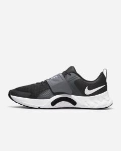 Black Dark Grey White Nike Renew Retaliation 4 Training Shoes | RQIUV6742