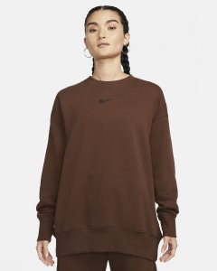 Black Nike Phoenix Fleece Sweatshirts | TPUBW5196