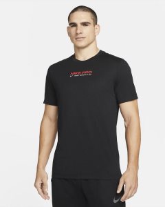 Black Nike Pro Dri-FIT T Shirts | LPOAD7913