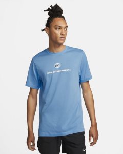 Blue Nike Dri-FIT Heritage T Shirts | FPNWL3247