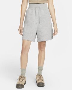 Dark Grey Nike Phoenix Fleece Shorts | IRQGX7804