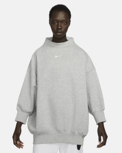 Dark Grey Nike Phoenix Fleece Sweatshirts | WZTEN4096