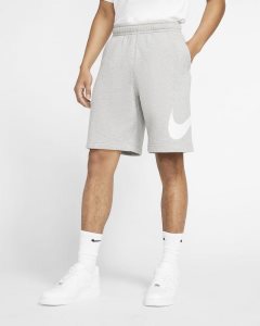 Dark Grey White Nike Club Shorts | IHJSN8967