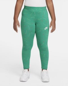 Green White Nike Favorites Leggings | CVROK3671