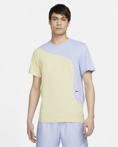 Lemon Light Blue Nike Color Clash T Shirts | SCDPA9078