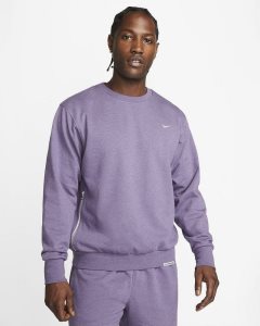 Purple White Nike Dri-FIT Standard Issue Sweatshirts | QCLFM3028