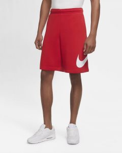 Red White Nike Club Shorts | IPYVO6289