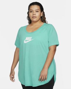 Turquoise Nike Essential Tops | RJOFA9786