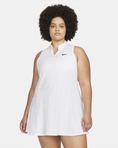 White Black Nike Dri-FIT Victory Dress | UASXZ9412