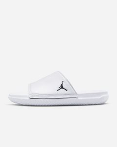 White Black Nike Jordan Play Slides | WSQBO8524