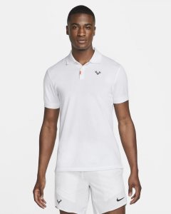 White Black Nike The Polo Rafa Polo Shirts | MPJHB6472