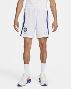 White Blue Green Nike Brazil 2022/23 Stadium Away Shorts | DKHFW8065