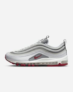White Grey Red Nike Air Max 97 Sport Shoes | IMPKD8271