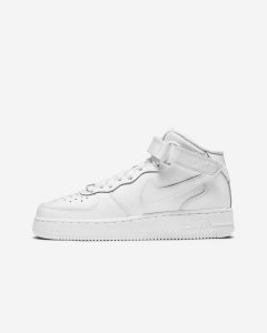 White Nike Air Force 1 Mid LE Training Shoes | SOYFN4768