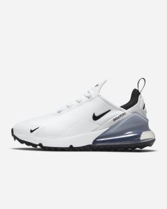 White Platinum Black Nike Air Max 270 G Golf Shoes | XUWTD8157