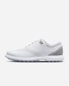White Platinum Red Black Nike Jordan ADG 4 Golf Shoes | XHRFV0678