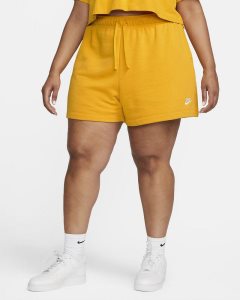 Yellow White Nike Club Fleece Shorts | BJXMT6254